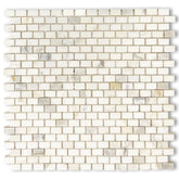 Calacatta Gold (Italian Calcutta) Marble Mini Brick Mosaic Tile, Polished - Tenedos